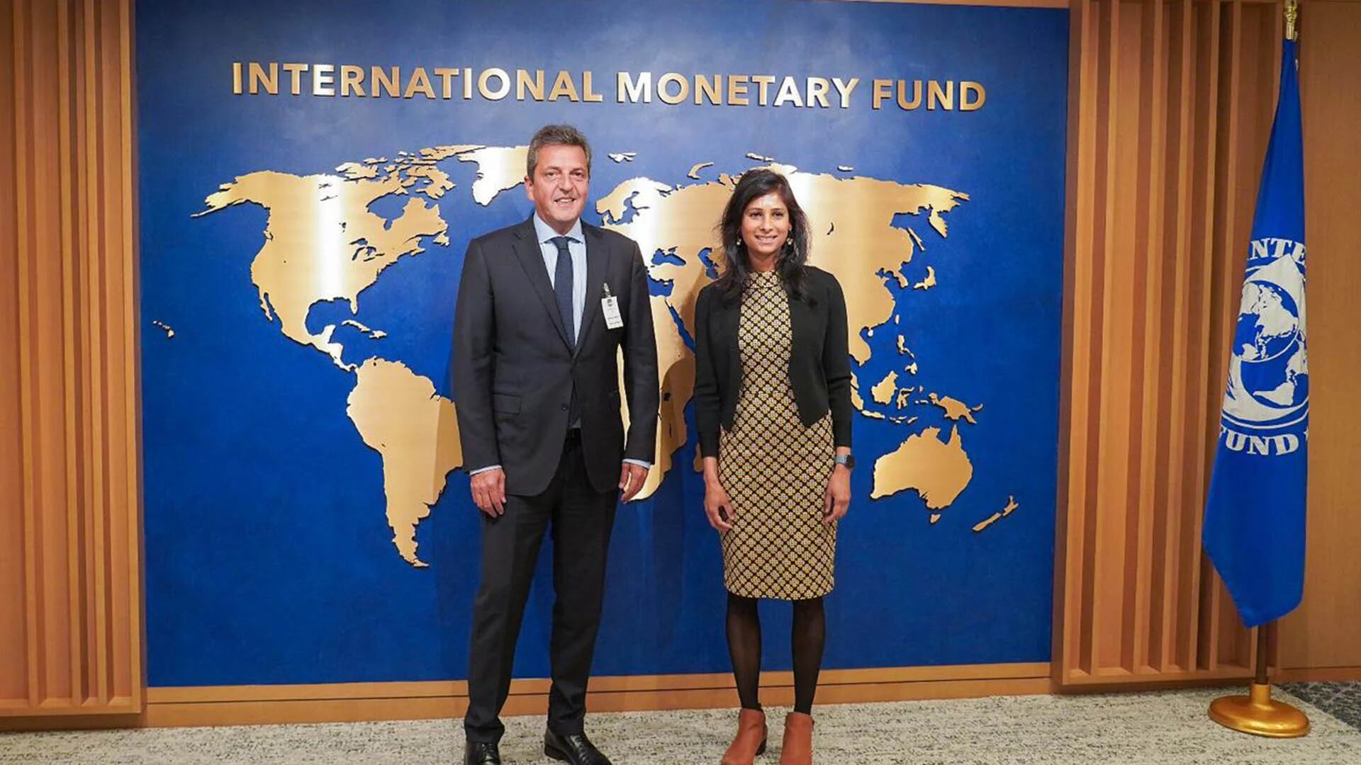 Negociación con el FMI. Sergio Massa con Gita Gopinath