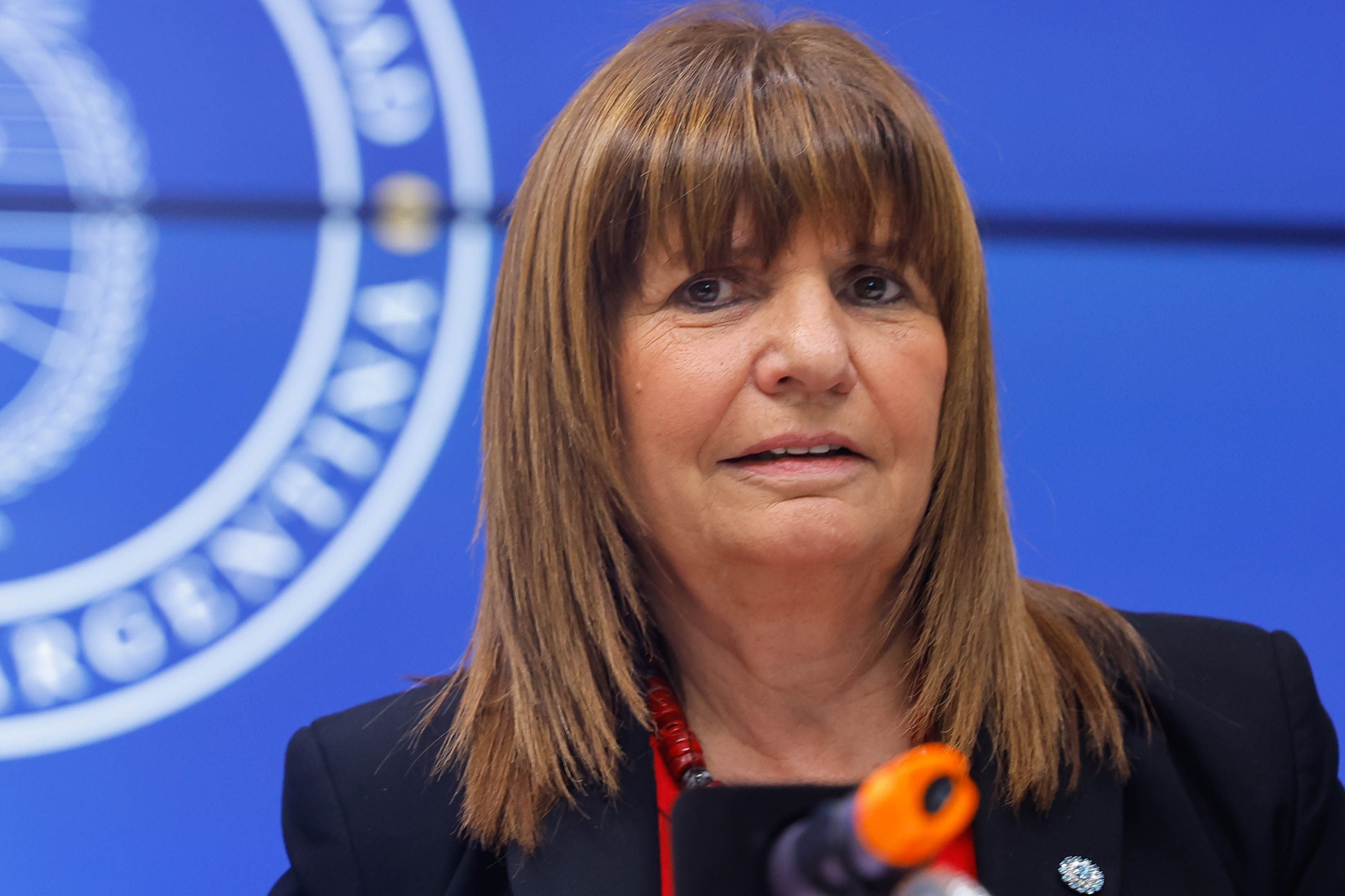 Patricia Bullrich, ministra de Seguridad de la Nación y presidenta del PRO, recibirá hoy a los gobernadores Rogelio Frigerio, de Entre Ríos, y a Nacho Torres, de Chubut (EFE/ Juan Ignacio Roncoroni)
