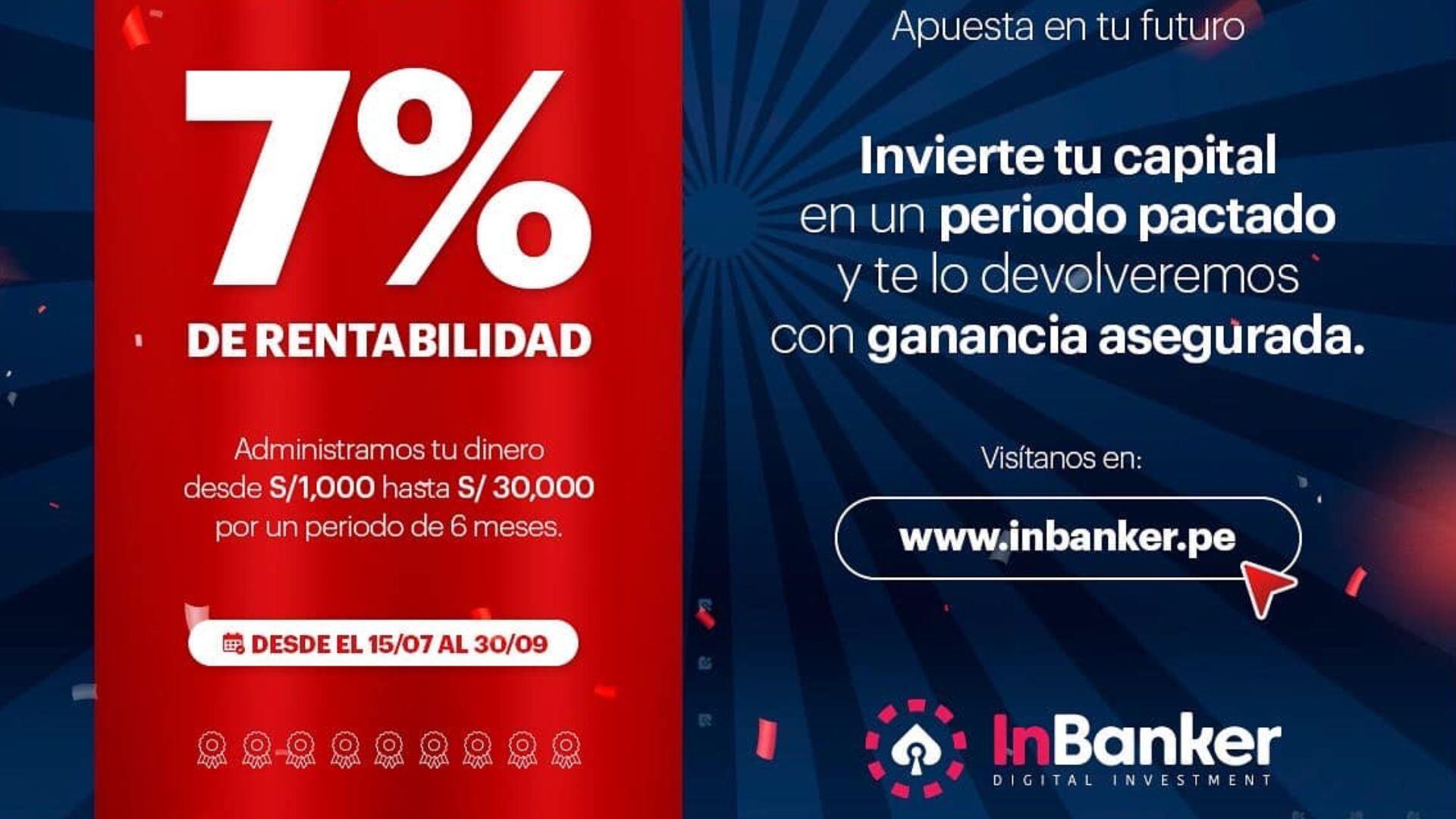 En su fanpage, InBanker prometía una 'ganancia asegurada' y una atractiva rentabilidad. De esa forma, captaba a sus inversores.