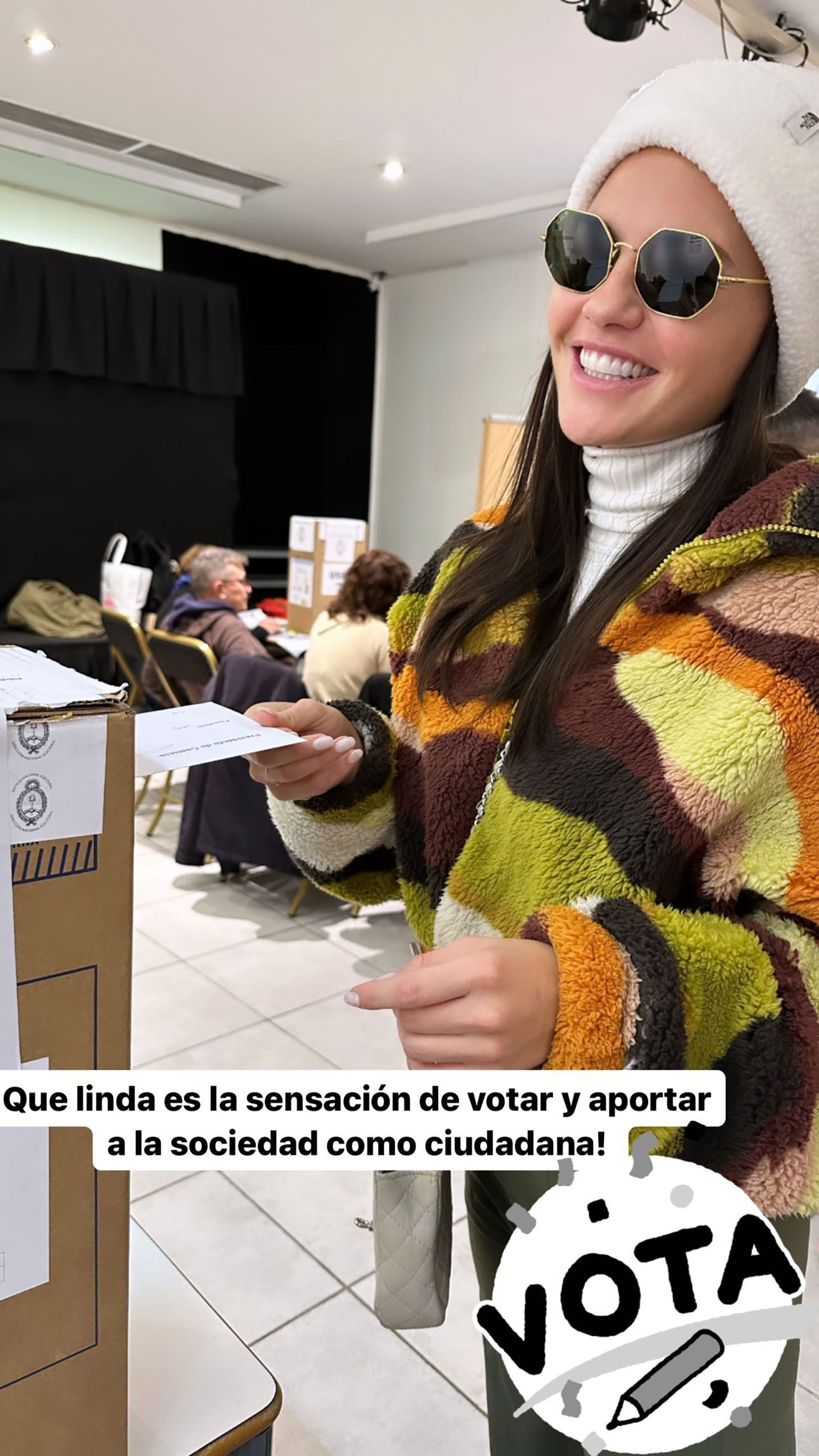 Sofía Jujuy Jiménez también fue a votar (Foto: Instagram)