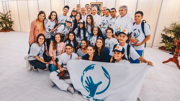 Jóvenes colombianos de Scholas Occurrentes con el Papa Francisco