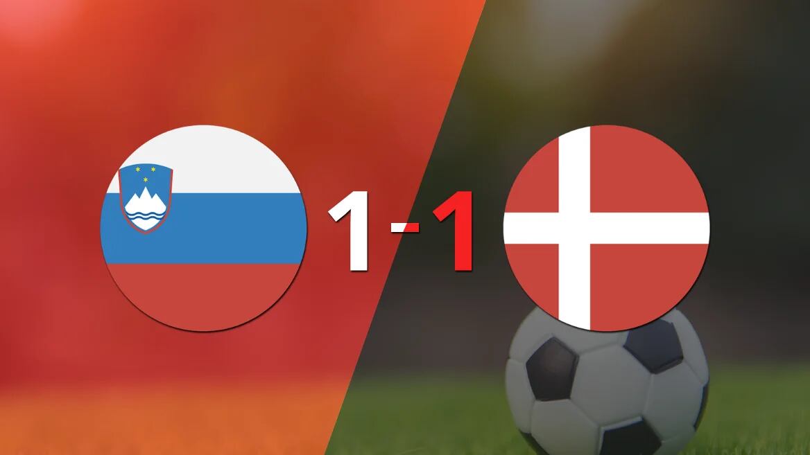Dinamarca empató 1-1 en su visita a Eslovenia