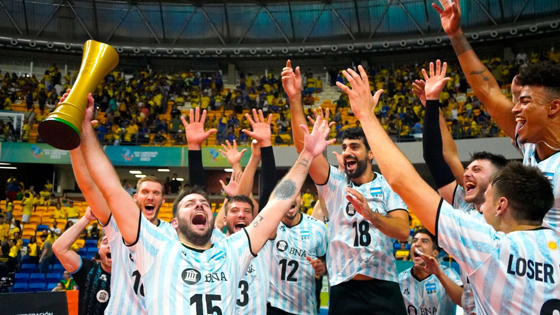 Argentina campeón sudamericano de vóley masculino portada