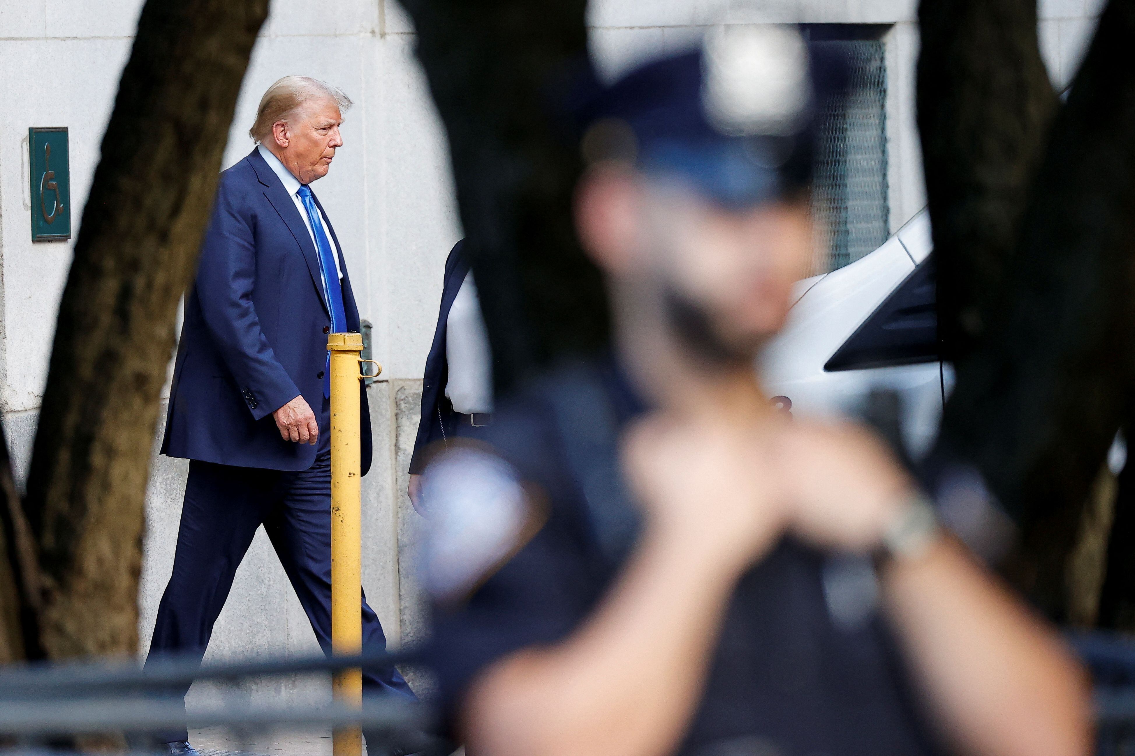 Trump abandona un tribunal de Manhattan (REUTERS/Eduardo Munoz)