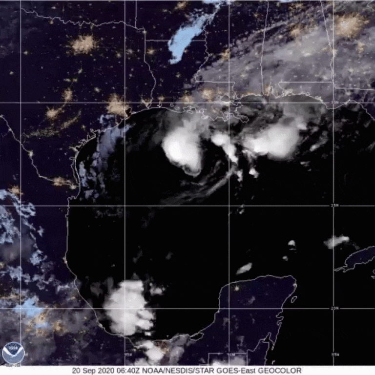 La tormenta tropical Beta se fortalece en el Golfo de México - Huracanes Riviera Maya México y Caribe