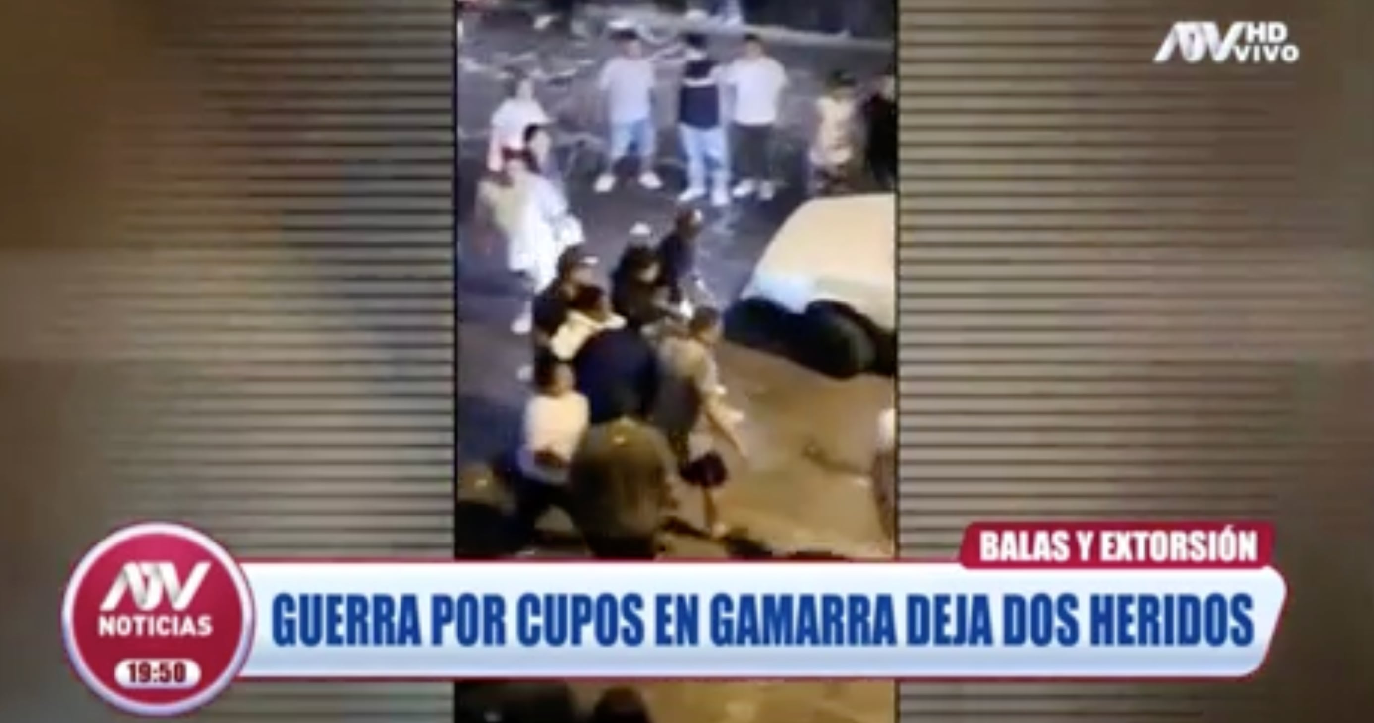 They shoot two individuals who are members of quota collection mafias in Gamarra.