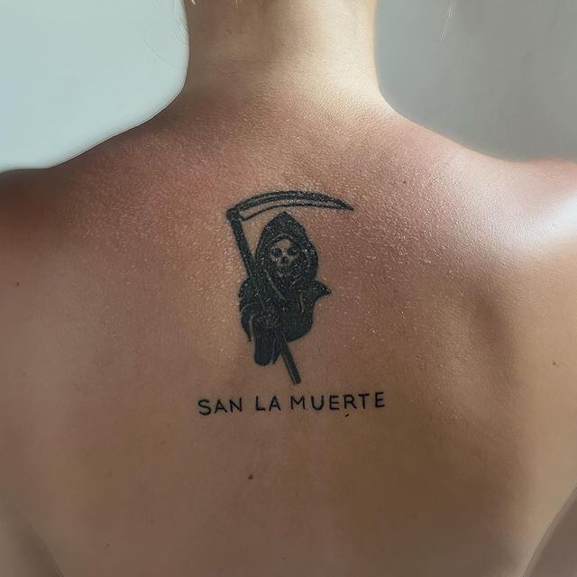 El tatuaje de Macarena en honor a San La Muerte