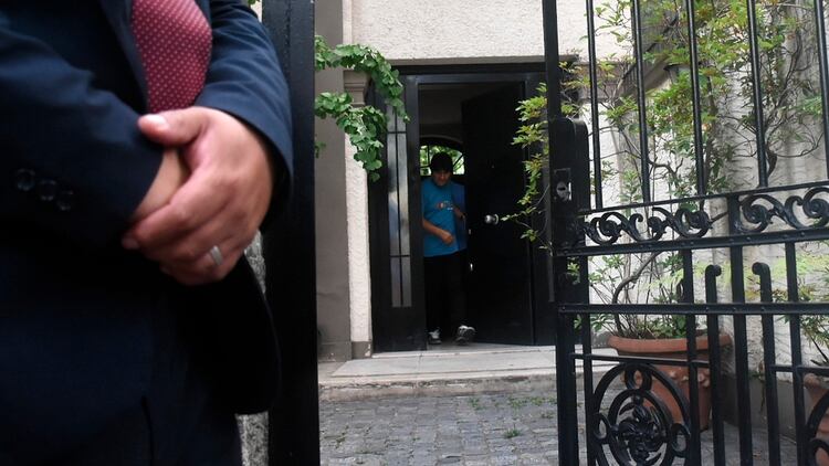 Evo Morales, al salir de su residencia en Argentina (Nicolás Stulberg)