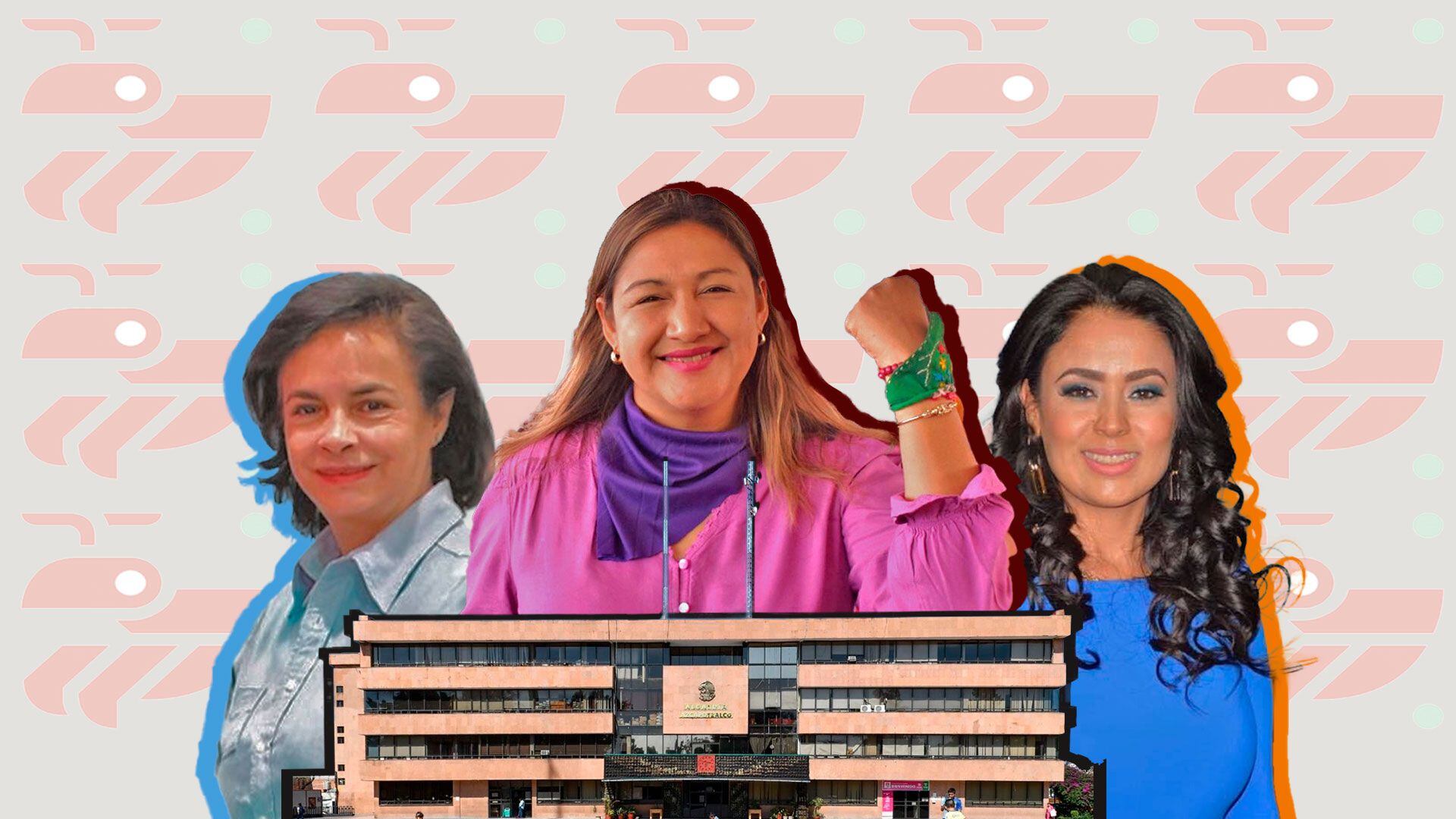 Las tres candidatas para la alcaldía Azcapotzalco se enfrentarán el 2 de junio de 2024. La preferencia en el electorado se concentra en dos de ellas. (Infobae/Jovani Pérez).