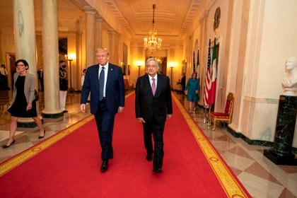 El presidente mexicano, Andrés Manuel López Obrador, visita a su par de los Estados Unidos, Donald Trump, en Washington, en su primer viaje al exterior. EFE/Presidencia de México 