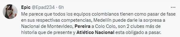 Atlético Nacional es cuestionado por su grupo en Copa Libertadores.