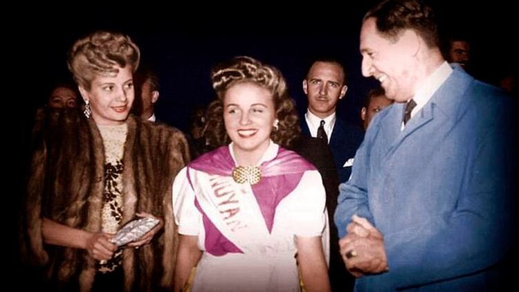 Eva Duarte, la reina de la Vendimia y Juan Domingo Perón