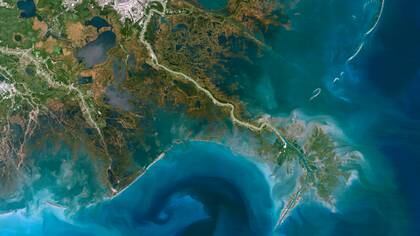 El río Mississippi (la imagen muestra su delta) es el más grande y poderoso de los Estados Unidos. (Planet Observer/UIG/Shutterstock)