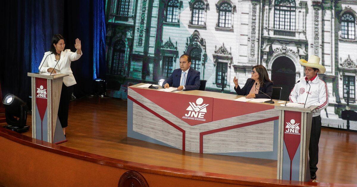 Keiko Fujimori y Pedro Castillo se enfrentaron en el último debate a una  semana del ballotage en Perú - Infobae