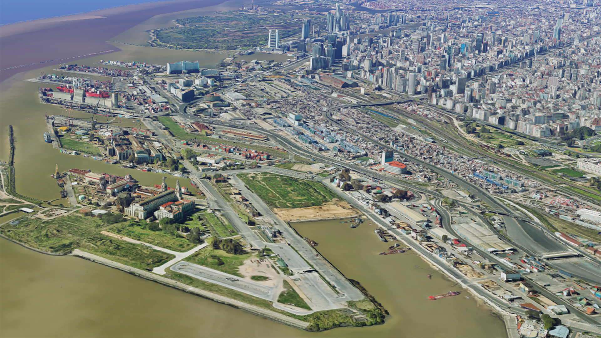 Vista area de la zona costera que podra modernizarse