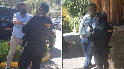 Adalberto Fructuoso Comparán Rodríguez (Izquierda) fue detenido en la ciudad de Guatemala cuando negociaba un plana para hacer frente al CJNG (Foto: Twitter/Vía @MPguatemala)