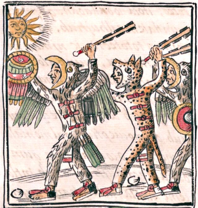 Guerrero águila y jaguar tlacuilos foto: wikimedia commons