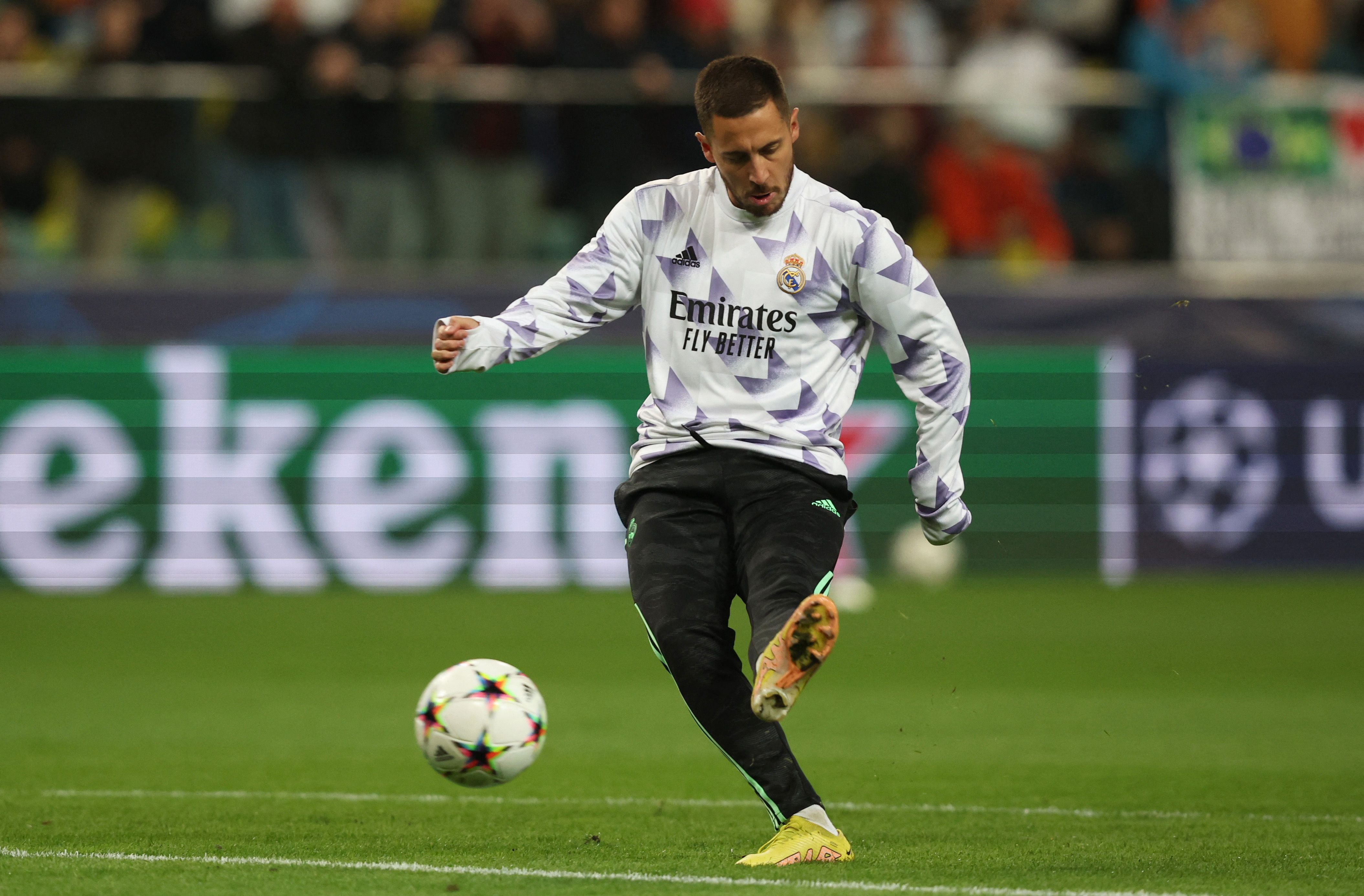 Eden Hazard jugó solo siete partidos en la temporada en el Real Madrid (REUTERS/Kacper Pempel)