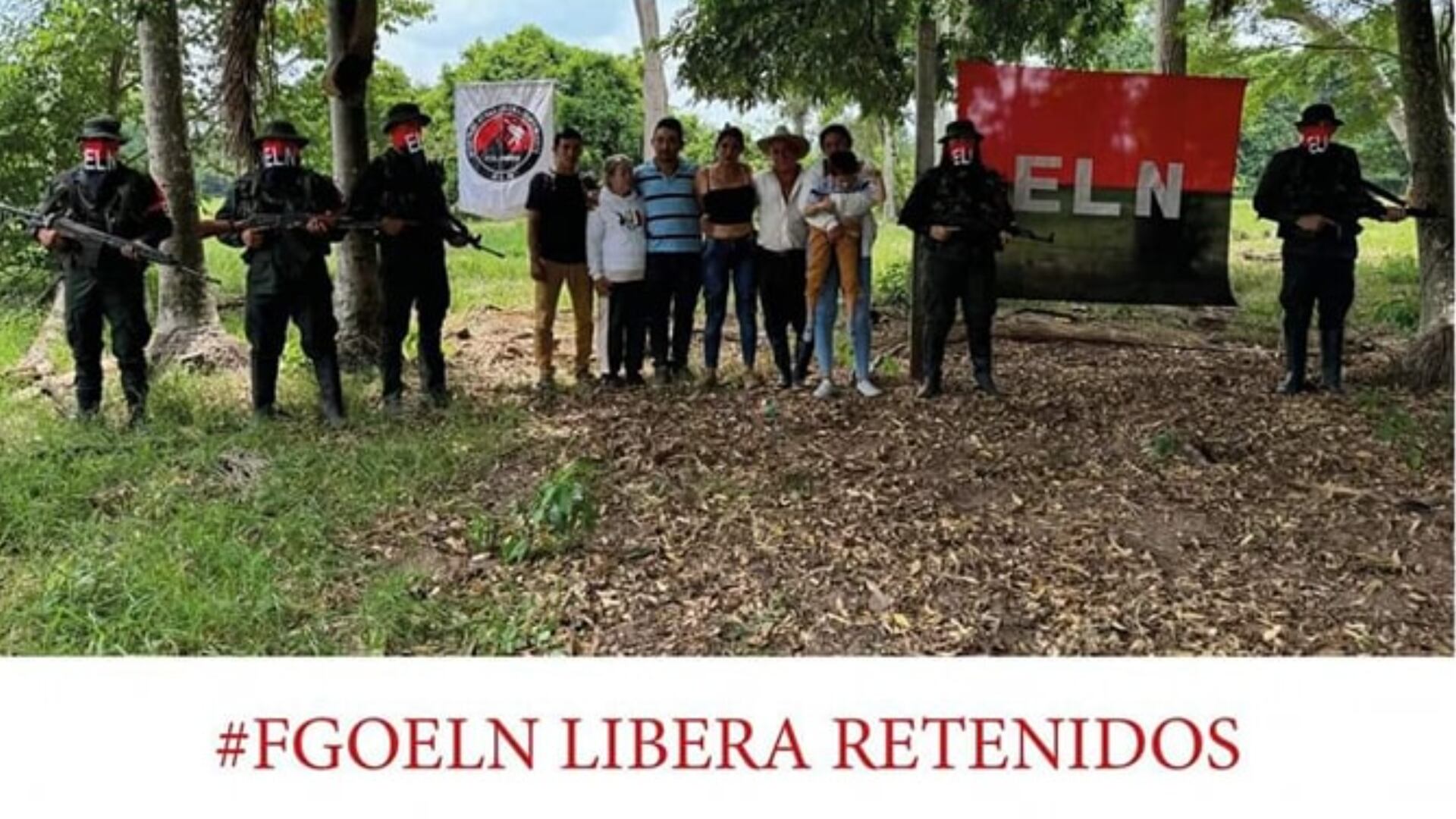 El grupo guerrillero confirmó que los secuestrados ya se encuentran con sus familiares - crédito ELN/ Redes sociales
