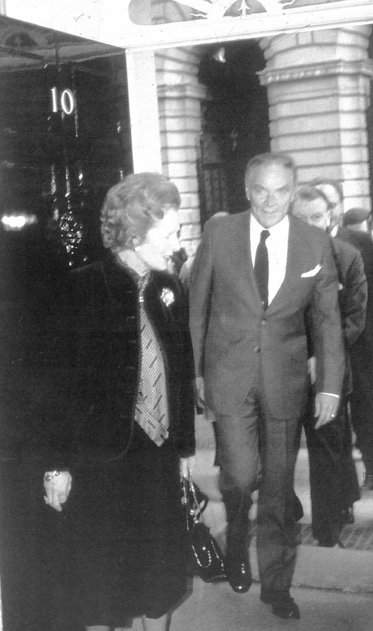 Margaret Thatcher y Alexander Haig, mediador en el conflicto entre el gobierno de la Junta Militar y la dama de Hierro de Gran bretaÃ±a