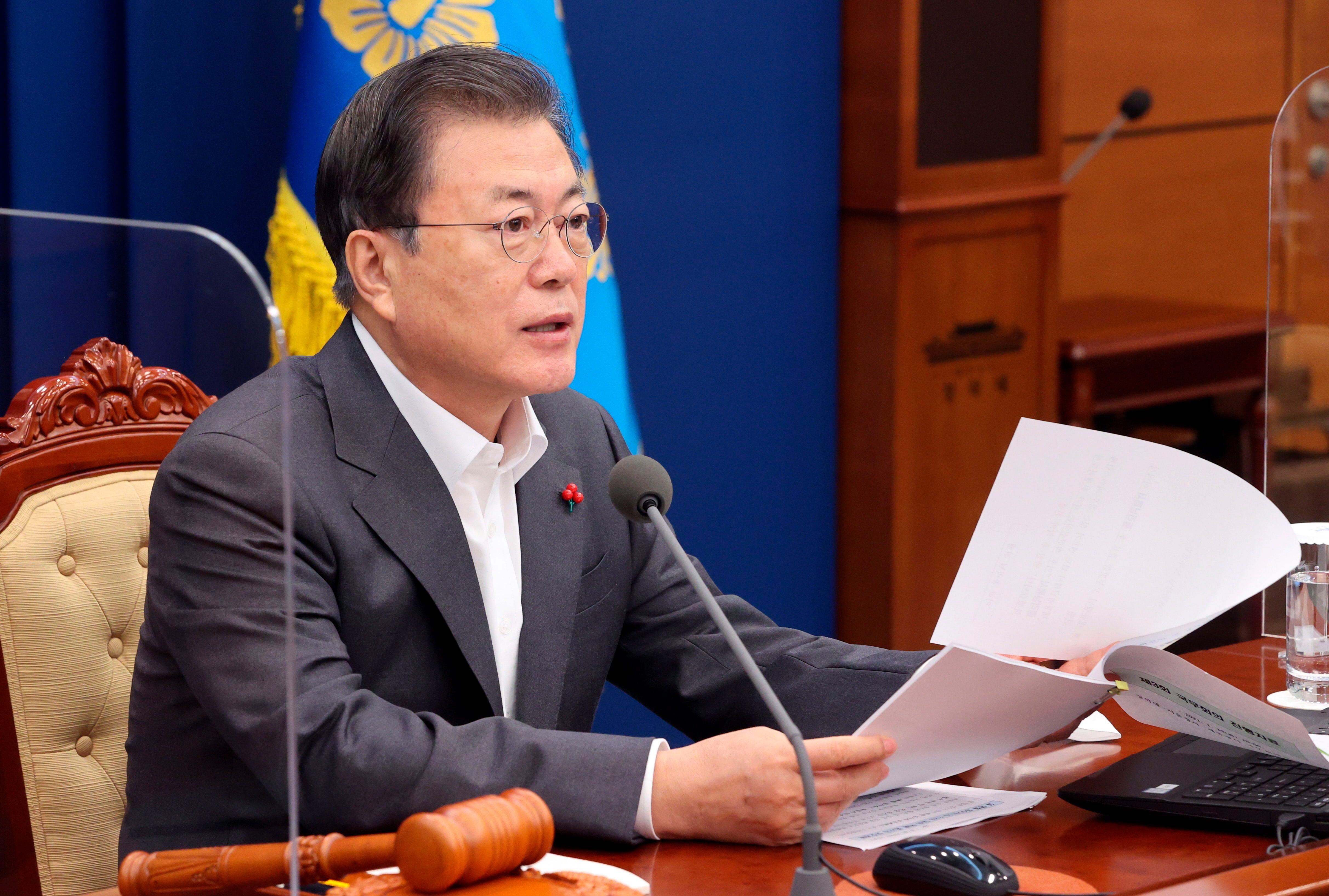 El presidente de Corea del Sur, Moon Jae-in.  EFE/EPA/YONHAP
