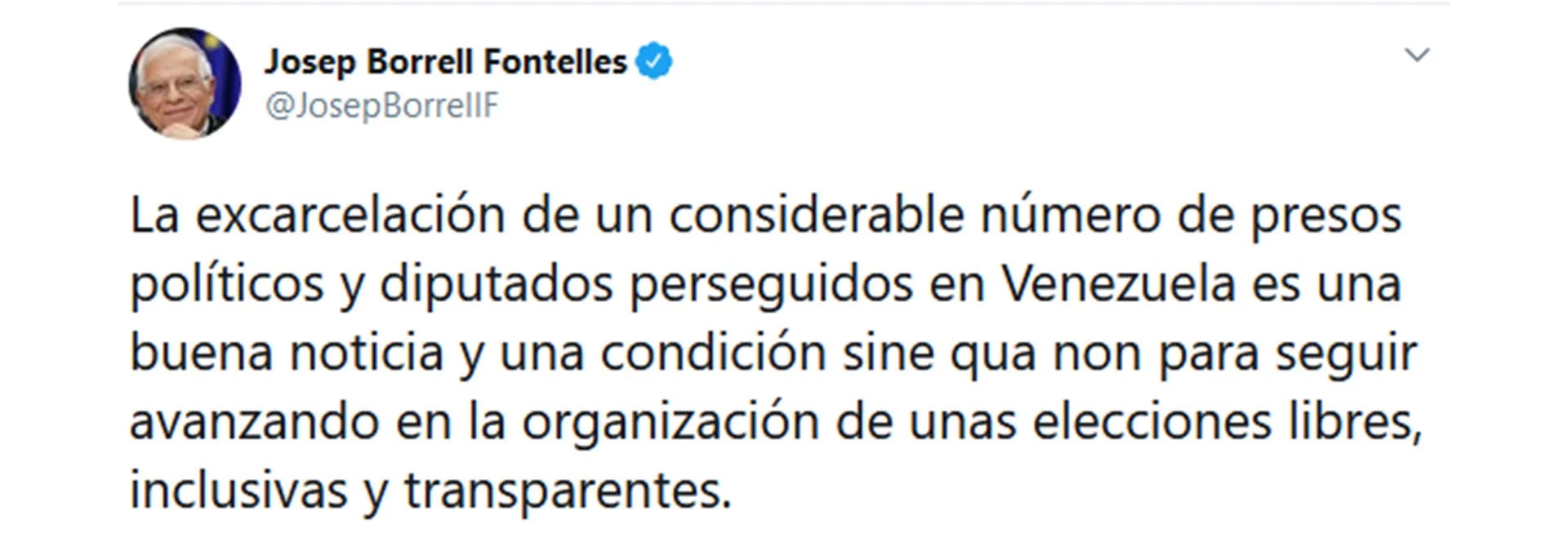 El tuit de Josep Borrell