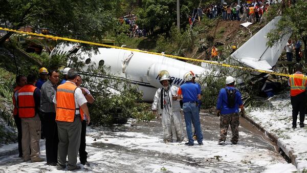 El avión se salió de la pista en el aeropuerto de Tegucipalga (Reuters)