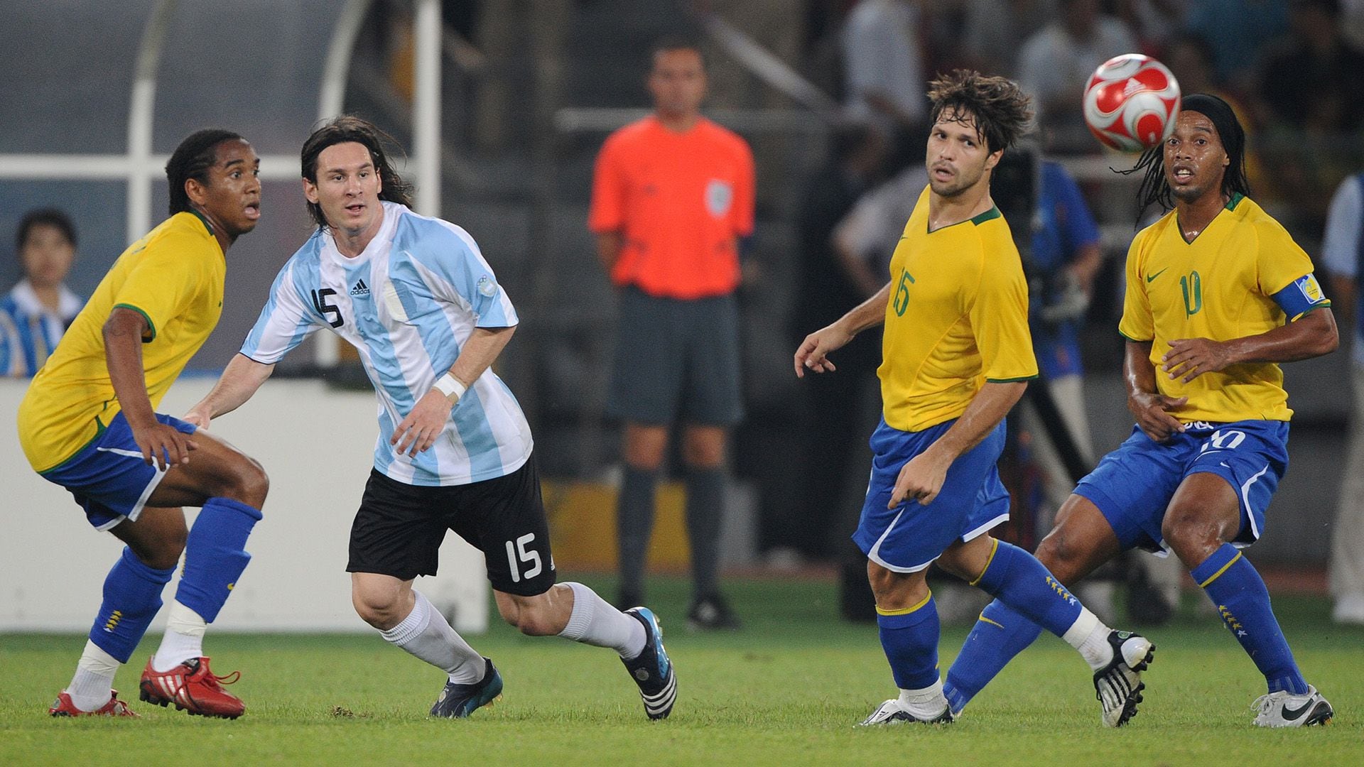 Messi contra Brasil en los Juegos Olímpicos 2008