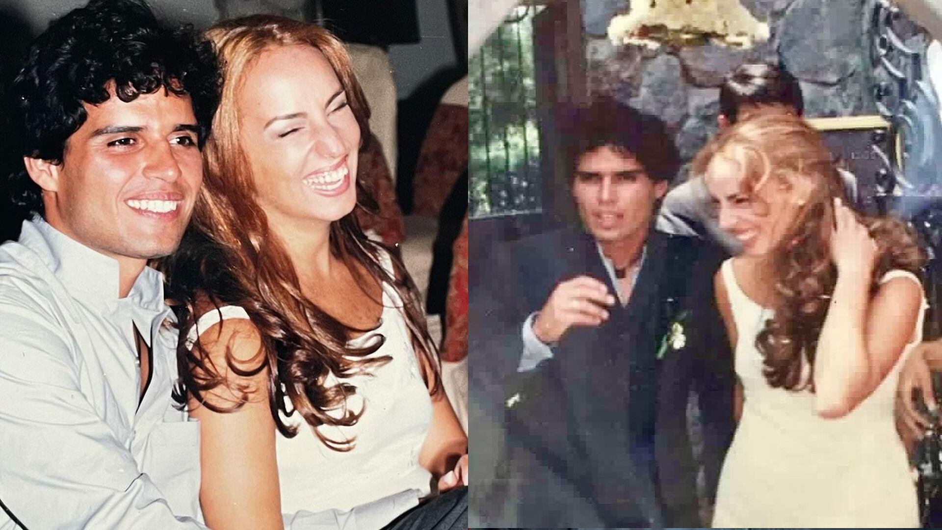 Cynthia Martínez y Pedro Suárez Vértiz se casaron religioso en el 2000. Facebook.