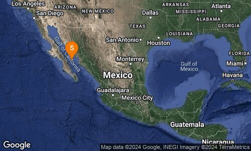 El Servicio Sismológico Nacional reportó un Sismo de Magnitud 4.1 a 104 km al Suroeste de Loreto, Baja California Sur, a las 02:57:18