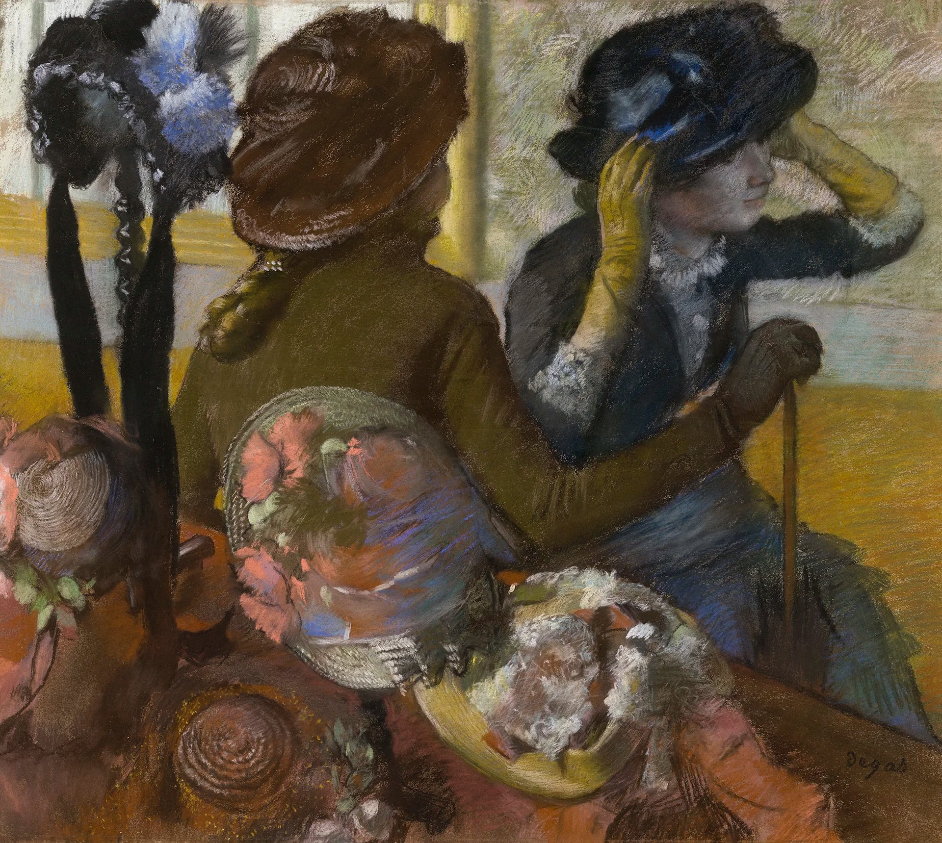 "La sombrerería", de Degas