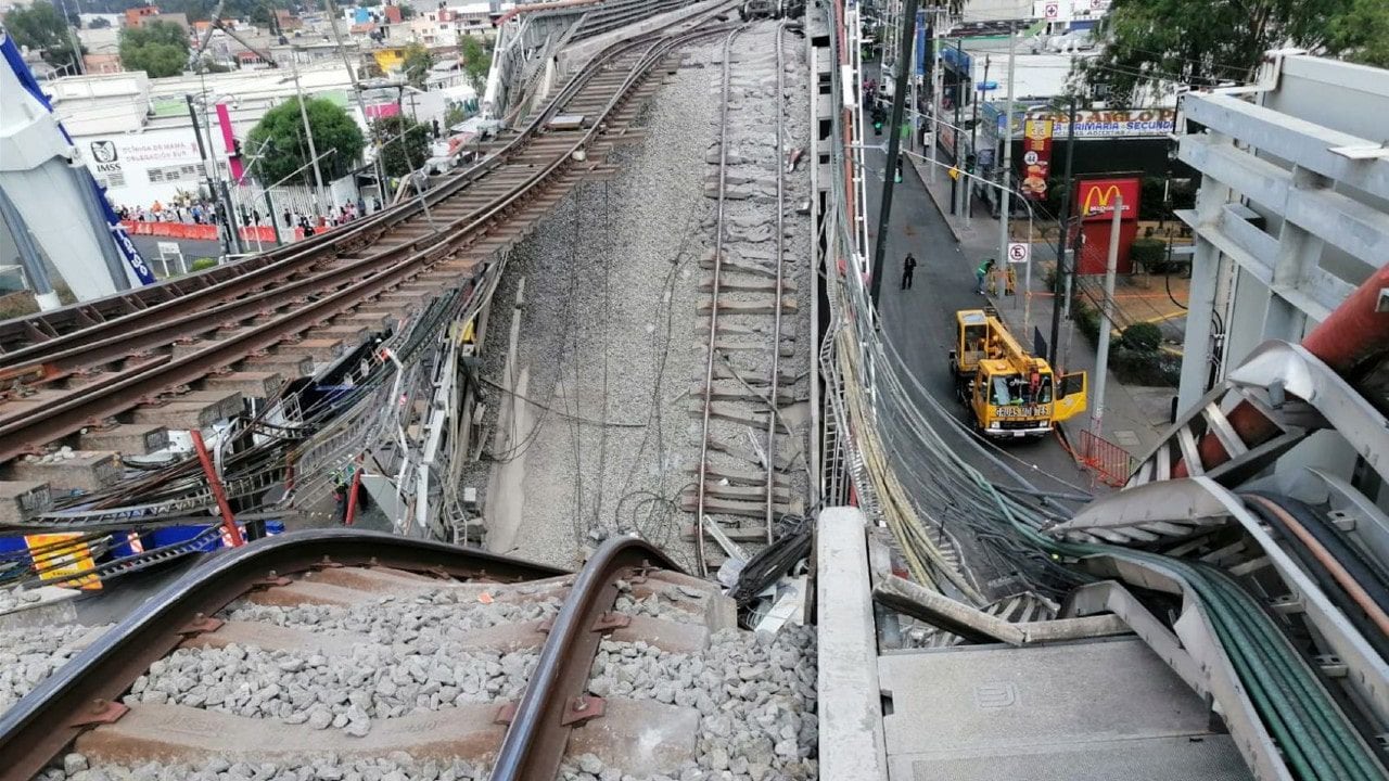 Tramo donde ocurrió el desplome de la Línea 12 del metro, en mayo de 2021. (Foto: Cuartoscuro)