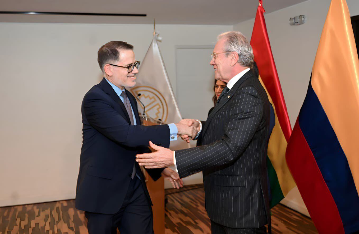 Ceremonia en la que Gutiérrez asumió la Secretaría General de la CAN para el período 2023-2028. (Foto: @CancilleriaPeru)
 