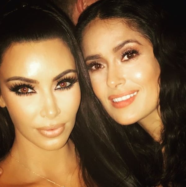 Kim Kardashian confesó ser una admiradora de la belleza de Salma Hayek