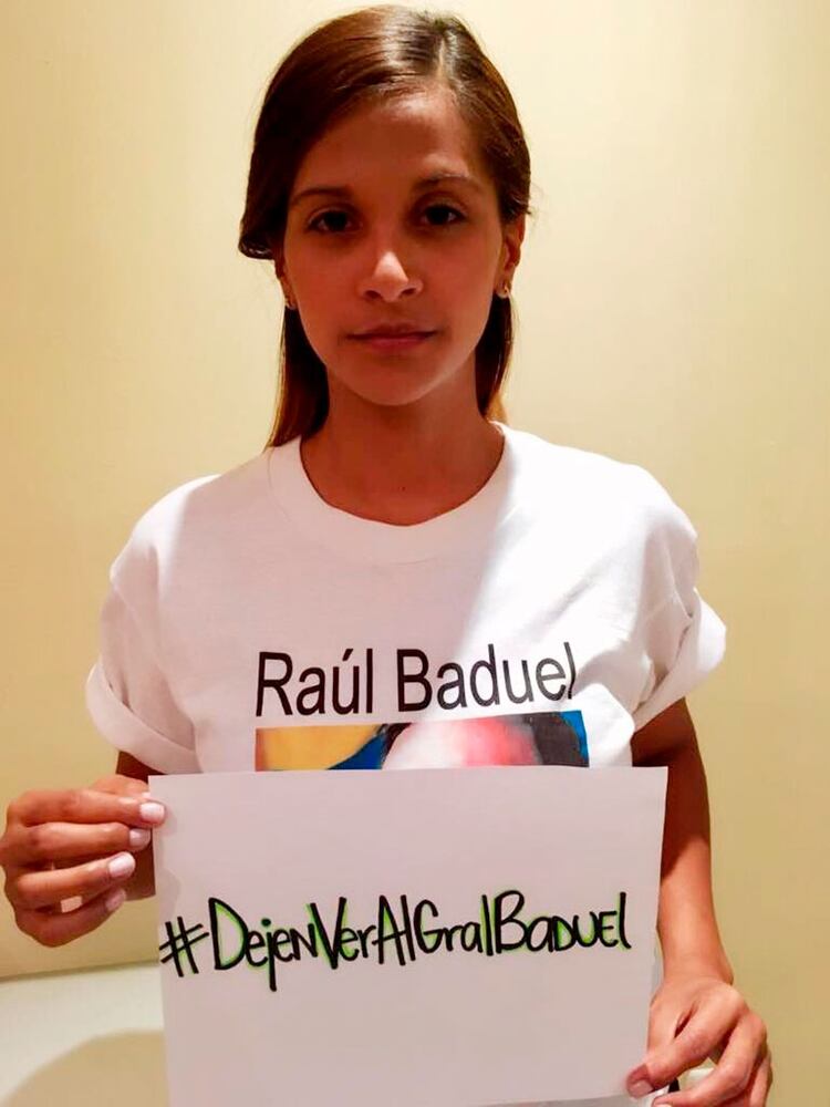 Margareth Baduel, hija del general venezolano detenido arbitrariamente en el Fuerte Tiuna