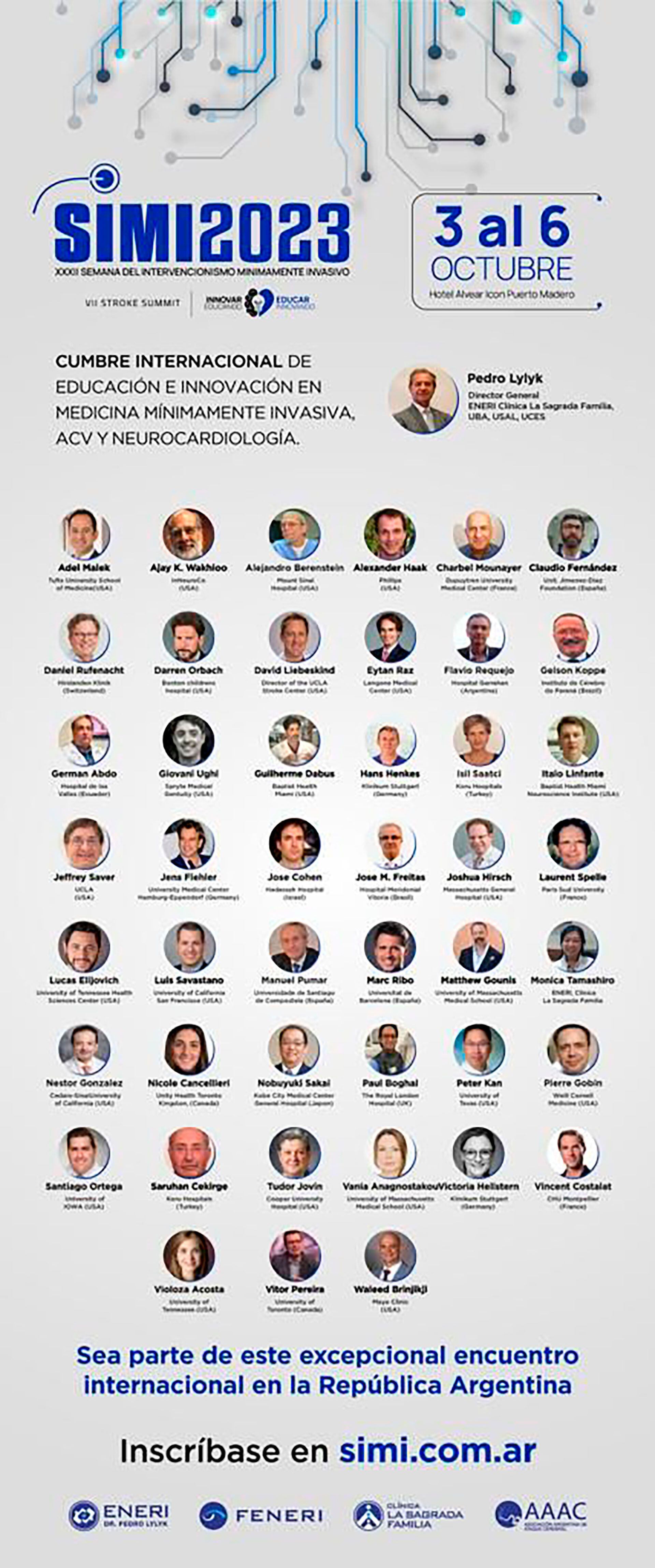 Profesionales de Argentina y del extranjero se reunirán en el SIMI 2023 para intercambiar experiencias y avances en terapéutica endovascular, entre otros asuntos