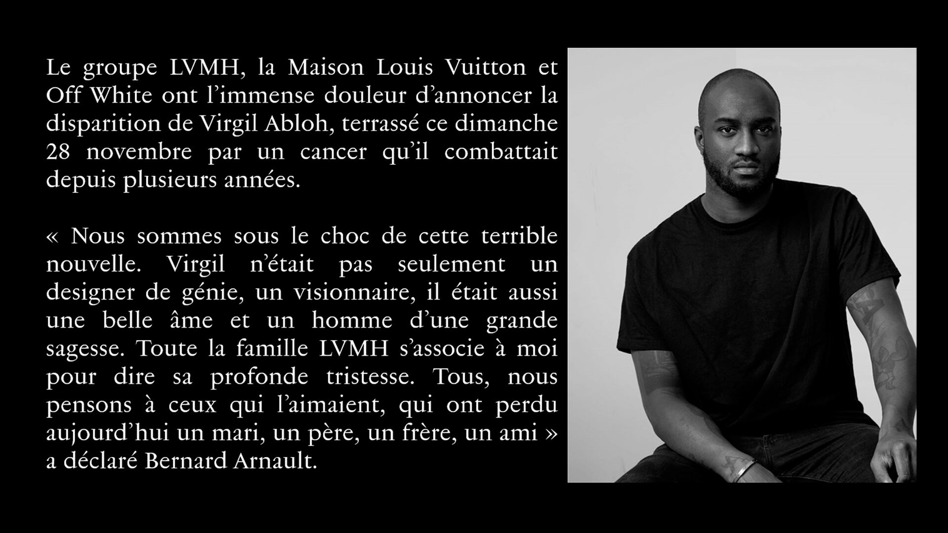 Muere Virgil Abloh: diseñador de Louis Vuitton y Off-White