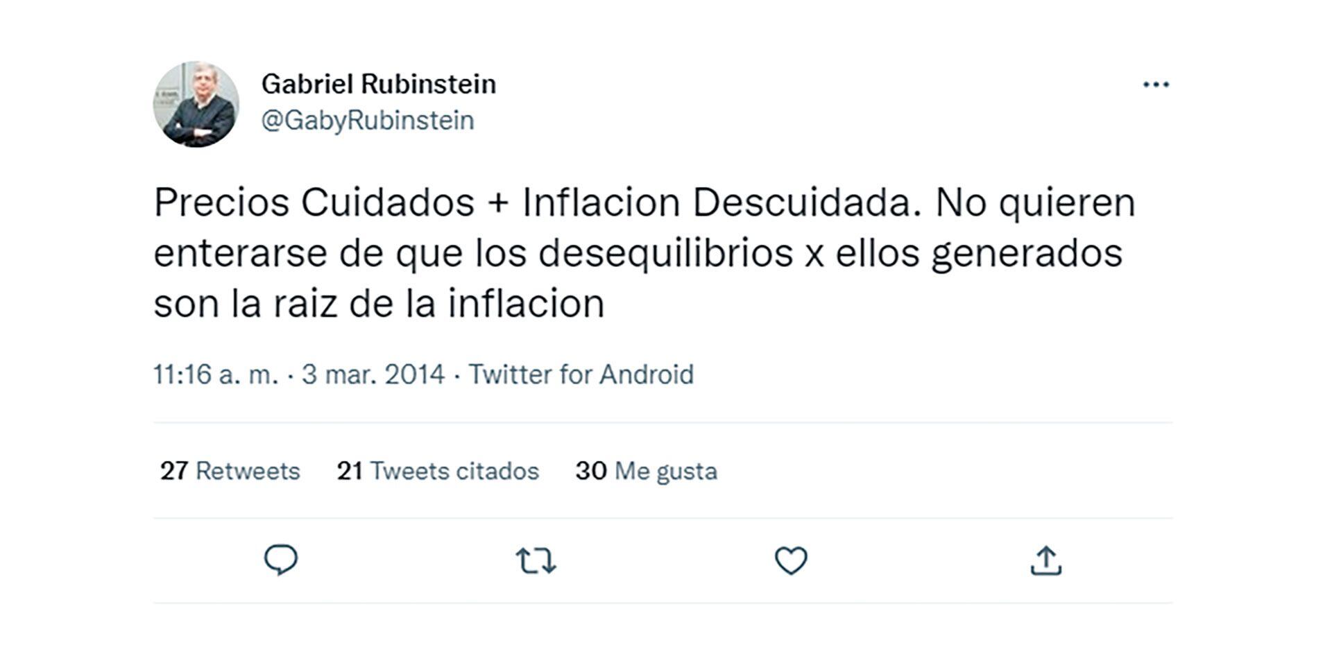 Rubinstein, los precios y la inflación semanal