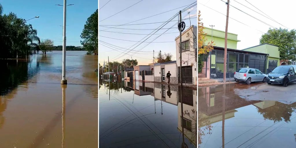 Inundaciones en el Litoral: el río Uruguay no cede y el agua invade a más de cinco ciudades
