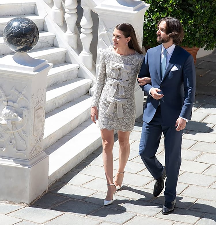 Los novios tras el casamiento por civil (Facebook: Palais Princier de Monaco)
