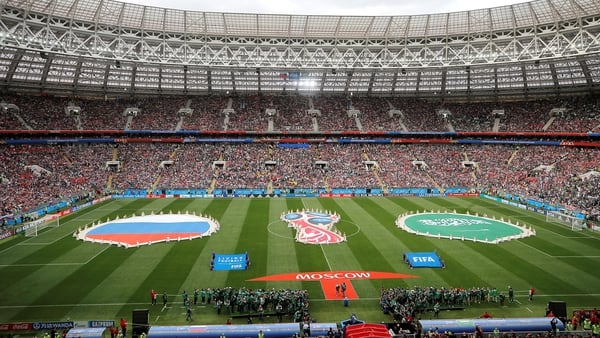 Antes del partido entre Rusia y Arabia Saudita, hubo una ceremonia de apertura (Reuters)