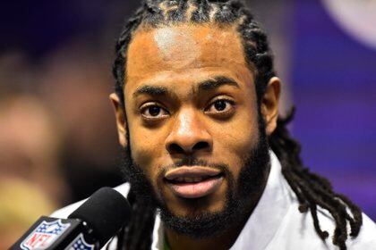 In the picture, the player, Richard Sherman, cornerback of the San Francisco 49ers. EFE/LARRY W. SMITH/File
