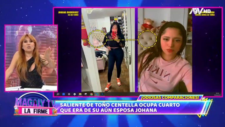 Nueva pareja de Toño Centella ocupa cuarto que era de su aún esposa Johana. (Captura: Magaly TV La Firme)