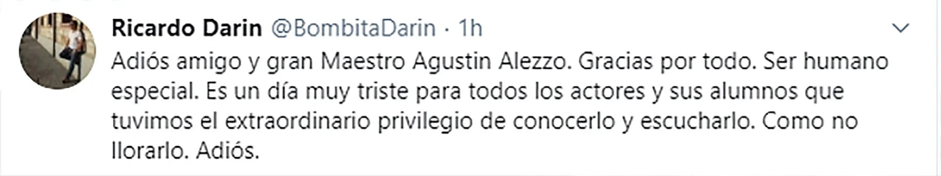 El tuit de Ricardo Darín
