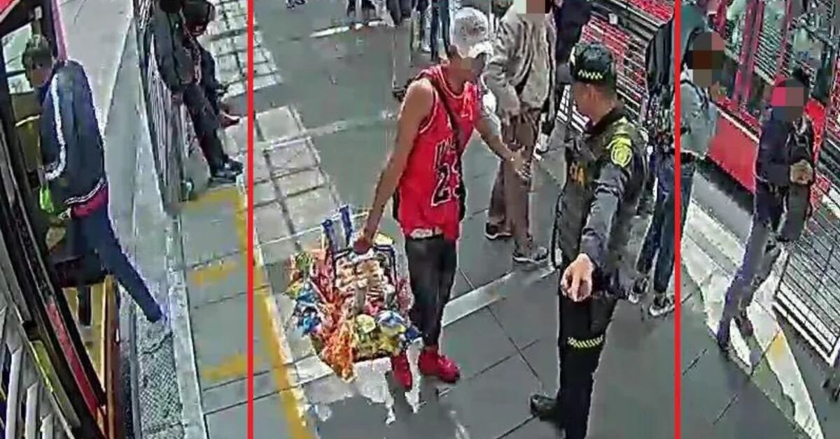 They capture a “tickler” in Transmilenio who camouflaged cell phones among products he claimed to sell