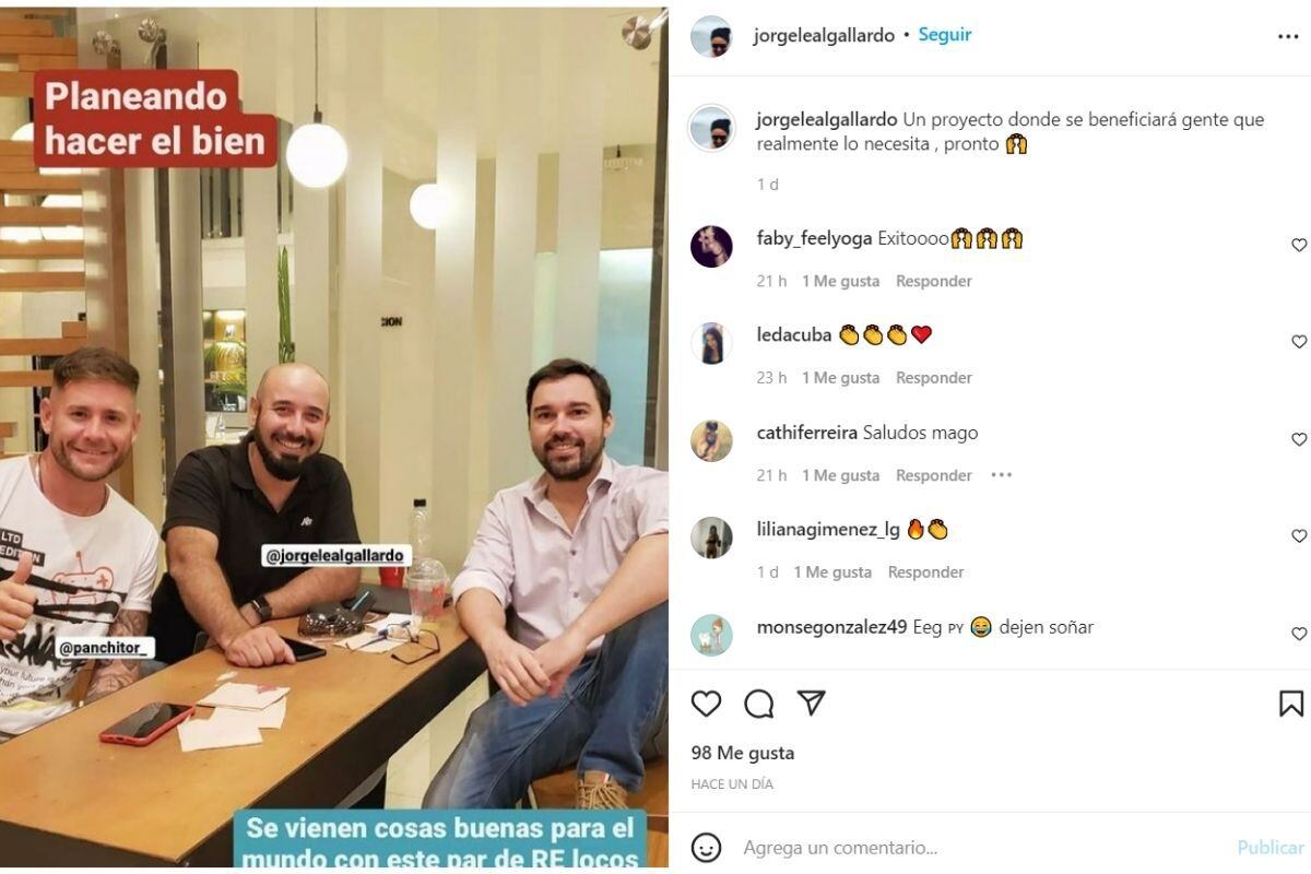 L'ancien reality boy allait bientôt annoncer une nouvelle entreprise. (Photo : Instagram/@
Jorge Leal (Gallardo)