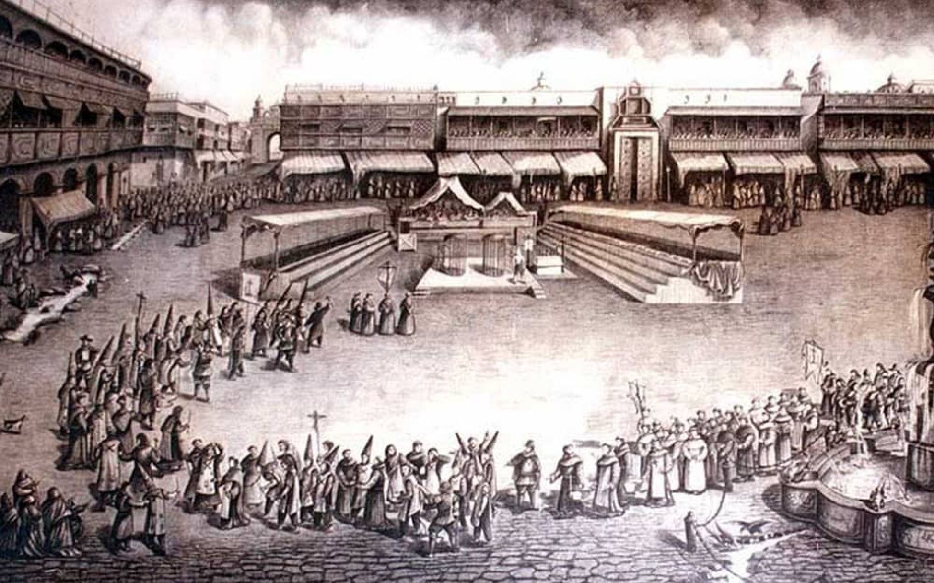 Celebración de un Auto de Fe en la Plaza Mayor de Lima. (Museo de la Inquisición (Lima)