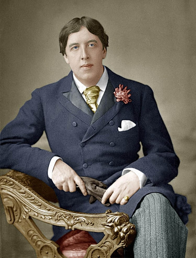 Oscar Wilde, imagen coloreada de forma posterior