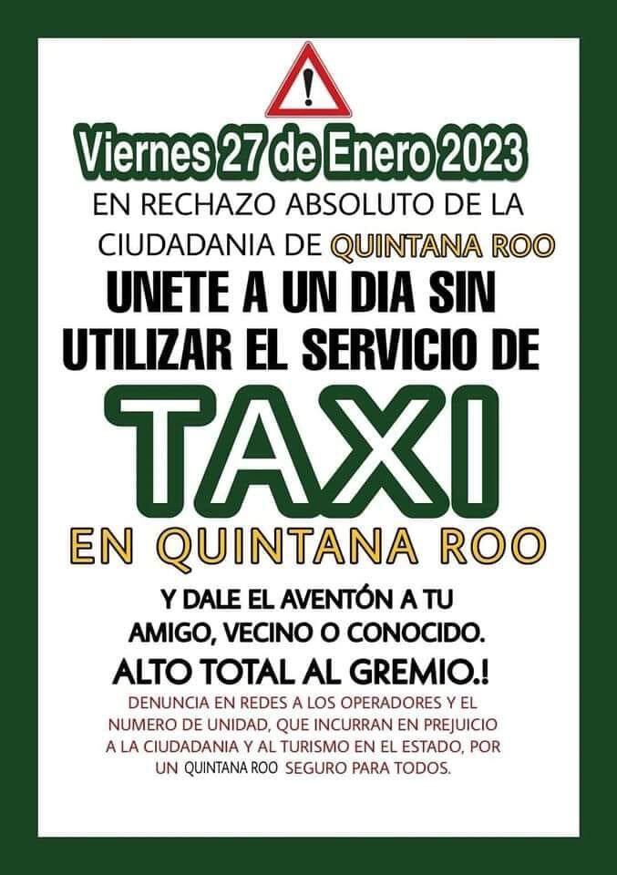 Taxi Uber Cancún