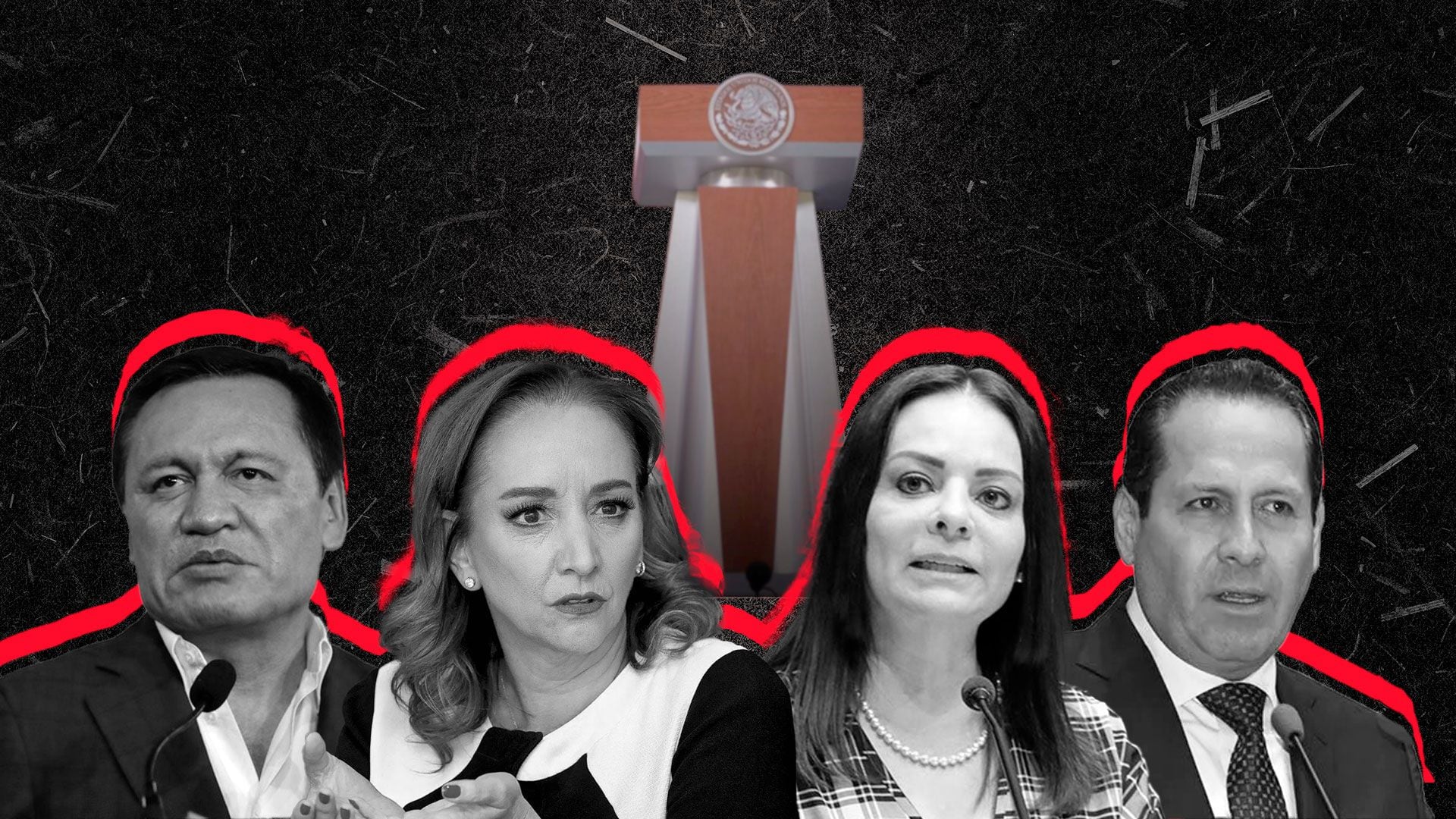 Osorio Chong, Claudia Ruiz Massieu, Eruviel Ávila y Nuvia Mayorga, PRI